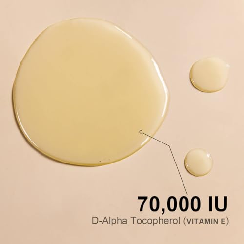 Pure Vitality 8 Fl Oz Organic Vitamin E Oil 70,000 IU for Skin, Hair, and Scalp - Perfect for Bath and Body
| Organic V