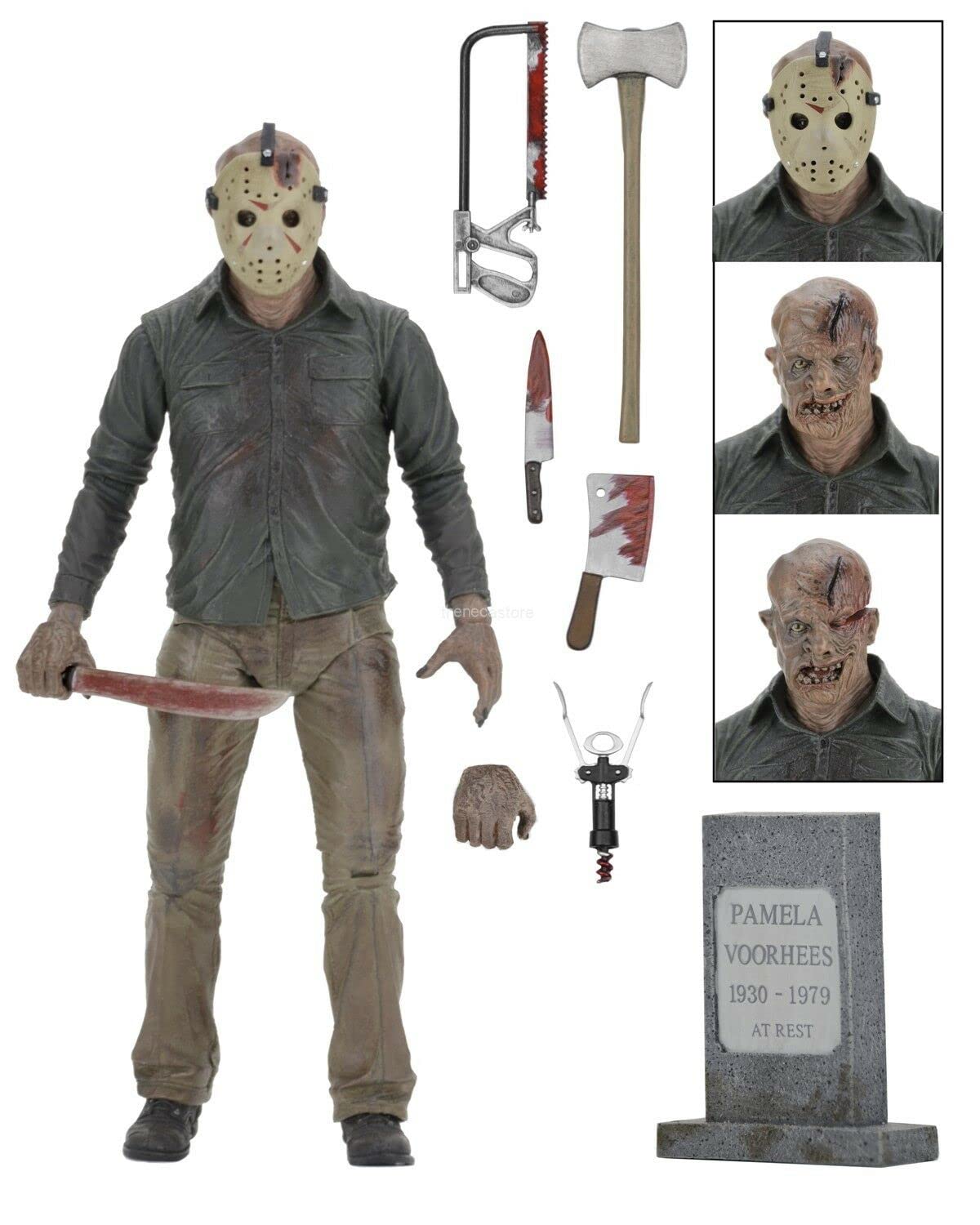 Friday the 13th NECA Jason 7" Action Figure - Ultimate Part 4 for Collectors - Outdoor Play